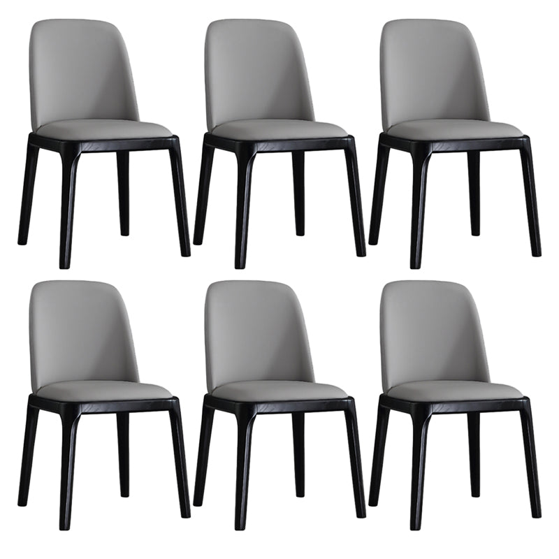 Chaises d'appoint en Faux cuir de Style scandinave, avec pieds en bois, dossier solide, pour la maison