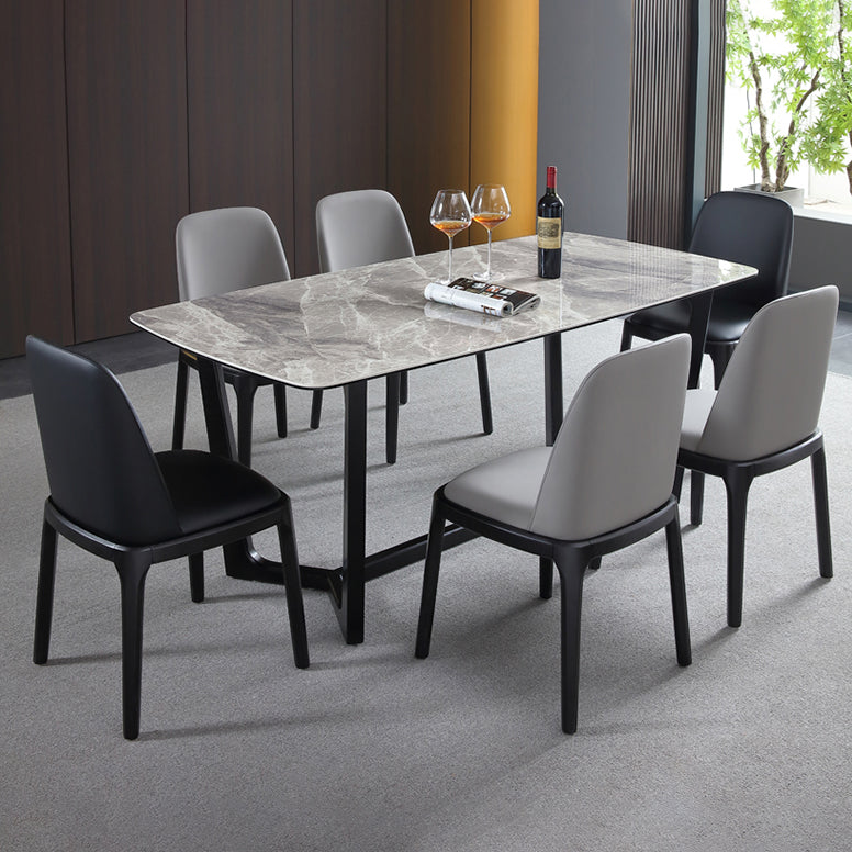 Chaises d'appoint en Faux cuir de Style scandinave, avec pieds en bois, dossier solide, pour la maison