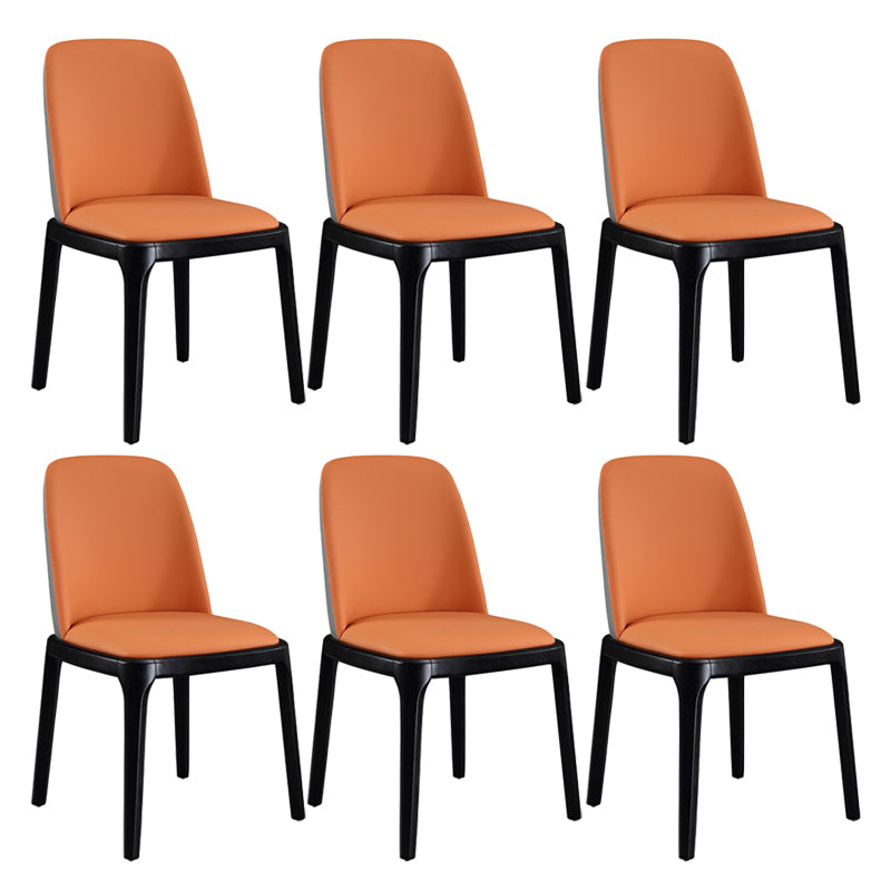 Chaises d'appoint en Faux cuir de Style scandinave, avec pieds en bois, dossier solide, pour la maison