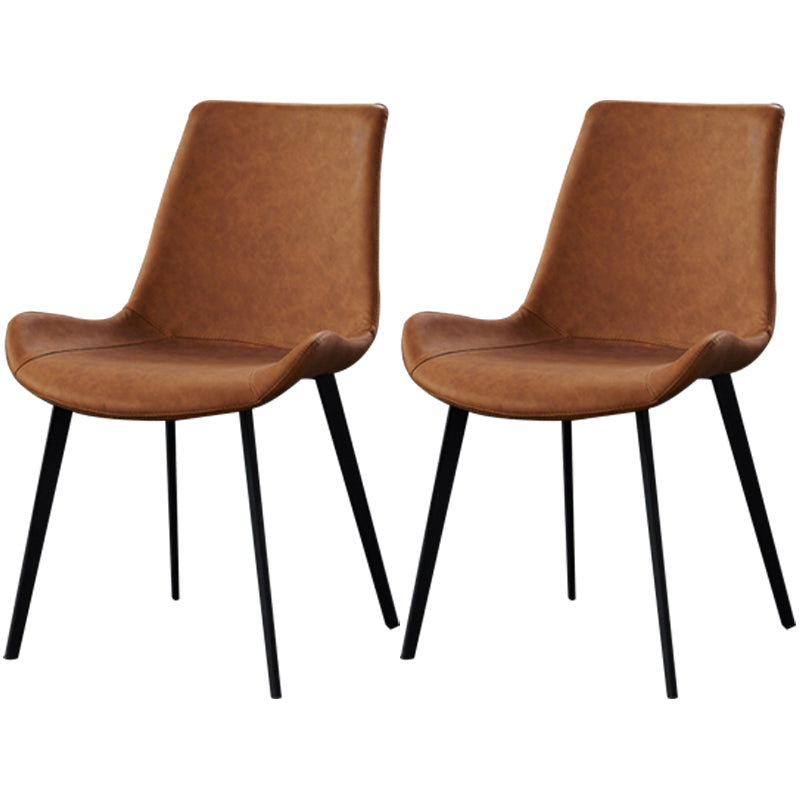 Chaise de cuir en faux cuir de style moderne 20 '' Chaise de restauration Parsons large pour un usage domestique