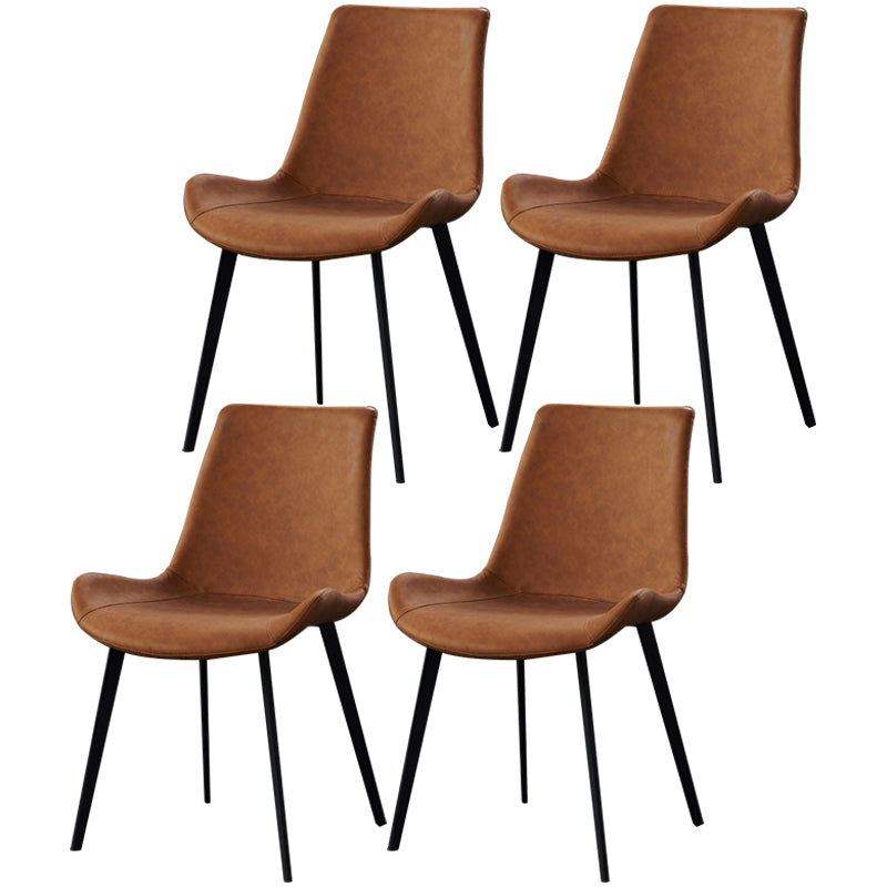 Chaise de cuir en faux cuir de style moderne 20 '' Chaise de restauration Parsons large pour un usage domestique