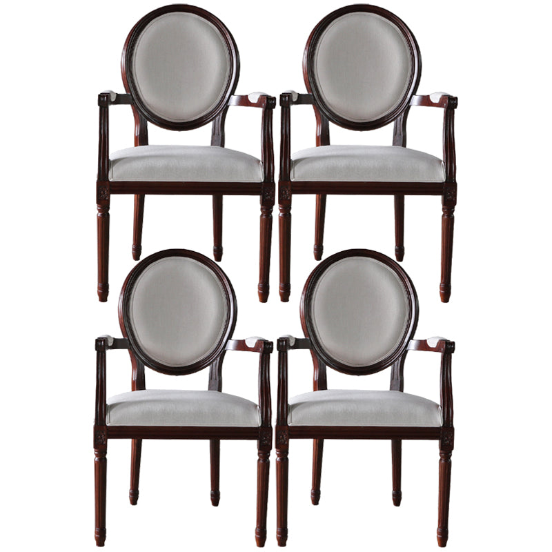 Ensemble de Table à manger en tissu de ferme, chaise d'appoint à dossier King Louis de 38 pouces de hauteur avec base en bois pour Restaurant