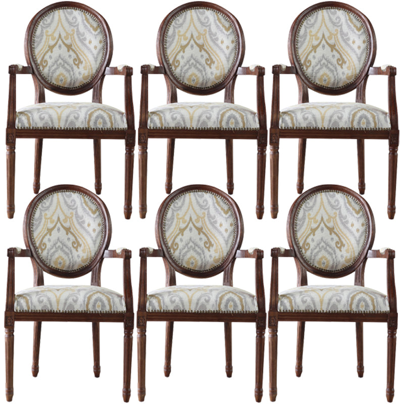 Ensemble de Table à manger en tissu de ferme, chaise d'appoint à dossier King Louis de 38 pouces de hauteur avec base en bois pour Restaurant