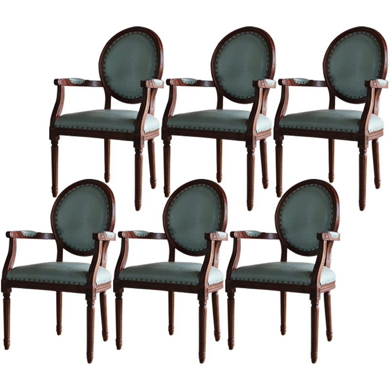 Ensemble de Table à manger en tissu de ferme, chaise d'appoint à dossier King Louis de 38 pouces de hauteur avec base en bois pour Restaurant