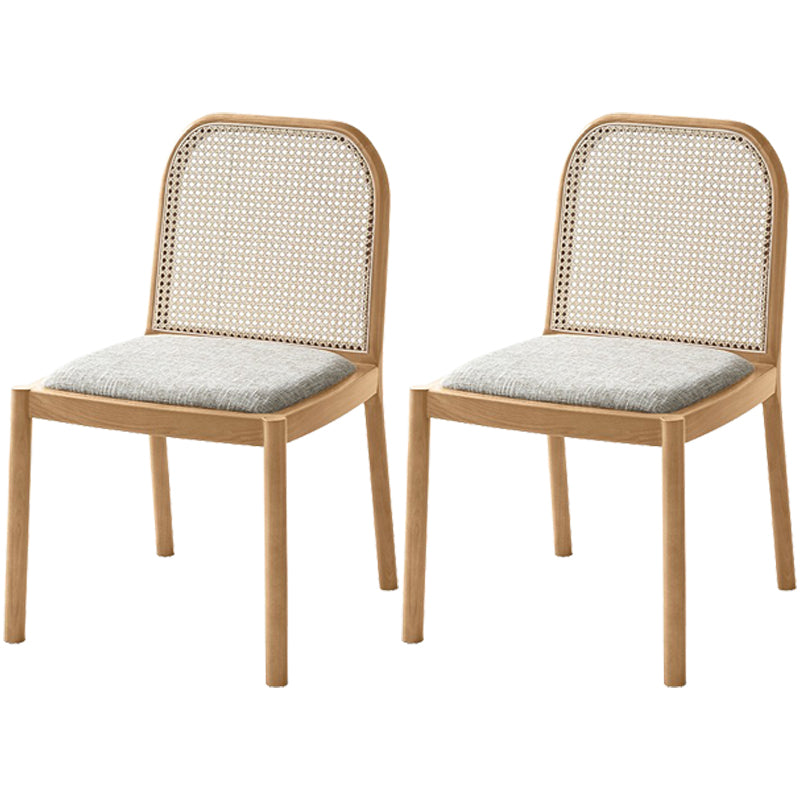 Chaise de salle à manger traditionnelle en bois massif, finition mate, chaise à dossier solide