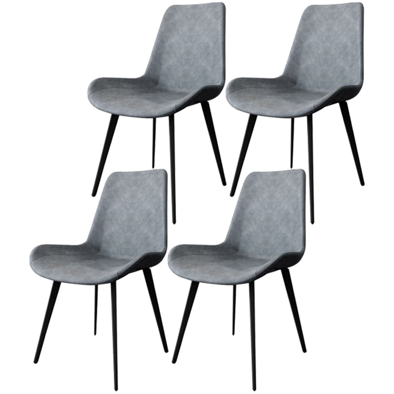 Chaise de salle à manger en cuir PU de style moderne, chaise Parsons de 18 pouces de large pour un usage domestique