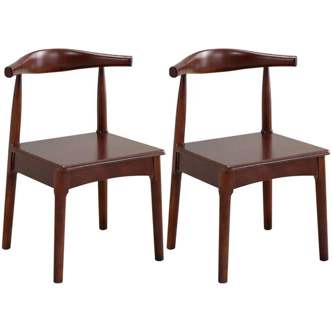Scandinavian Dining Chair Open Back Side Chair with 4 Wood Legs for Home Use