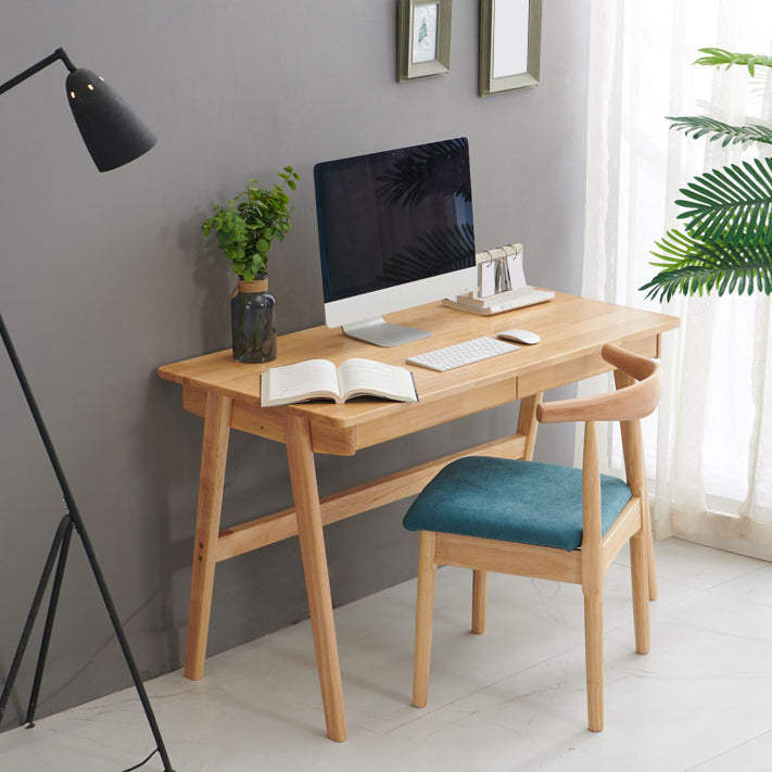 Scandinavian Dining Chair Open Back Side Chair with 4 Wood Legs for Home Use