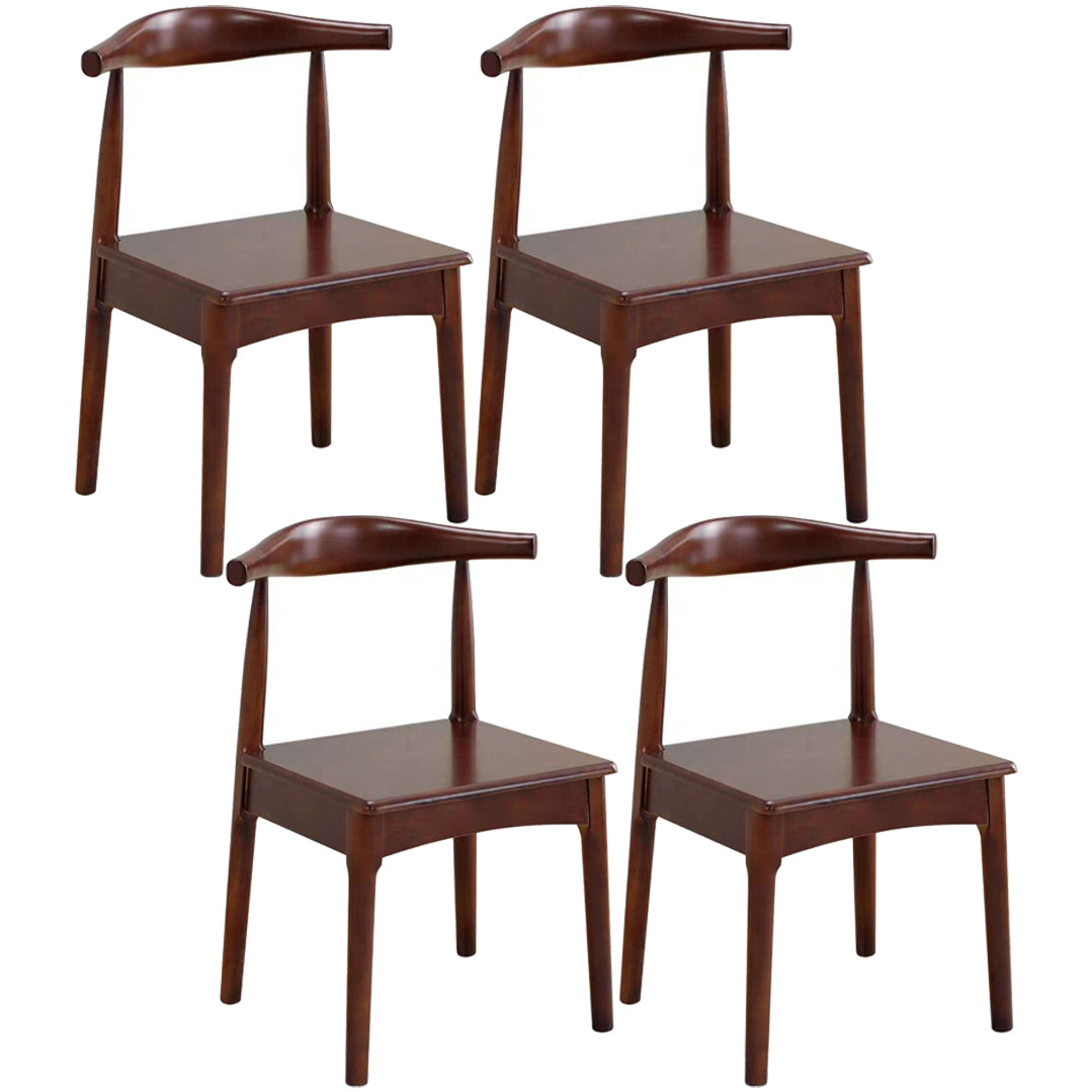 Scandinavian Dining Chair Open Back Side Chair with 4 Wood Legs for Home Use