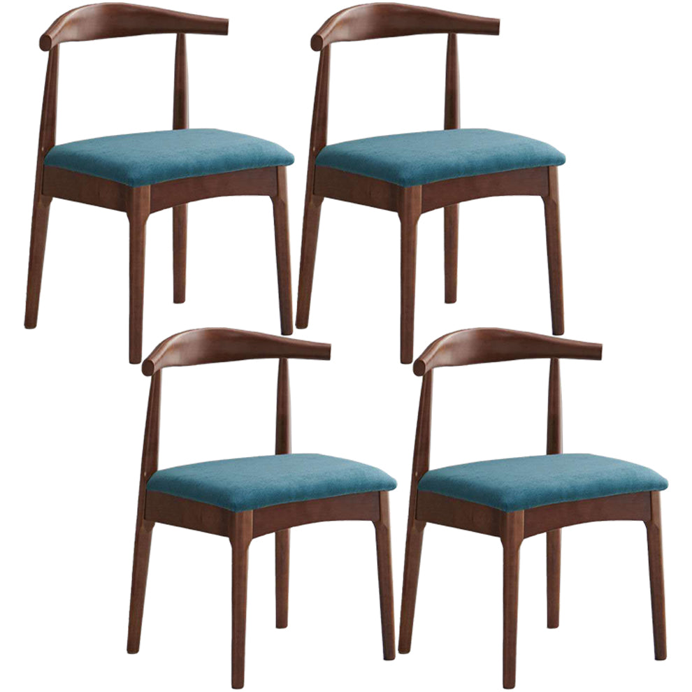 Scandinavian Dining Chair Open Back Side Chair with 4 Wood Legs for Home Use