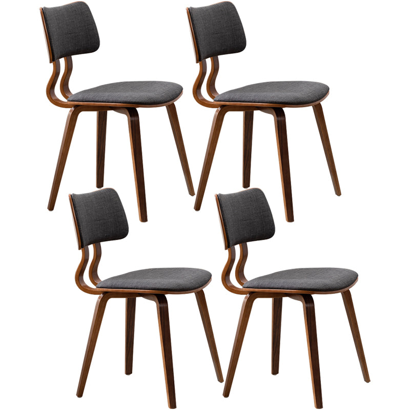 Chaise d'appoint contemporaine à la maison, chaise de salle à manger en bois rembourrée à dossier ouvert
