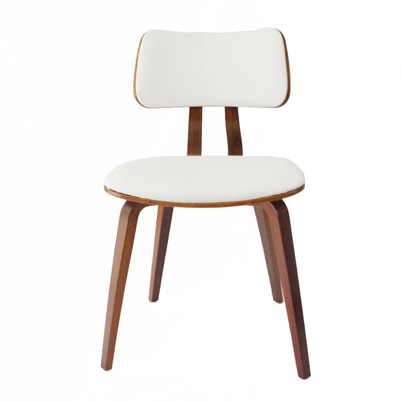 Chaise d'appoint contemporaine à la maison, chaise de salle à manger en bois rembourrée à dossier ouvert