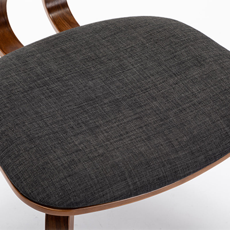 Chaise d'appoint contemporaine à la maison, chaise de salle à manger en bois rembourrée à dossier ouvert