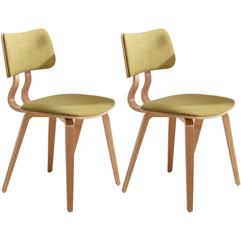 Chaise d'appoint contemporaine à la maison, chaise de salle à manger en bois rembourrée à dossier ouvert