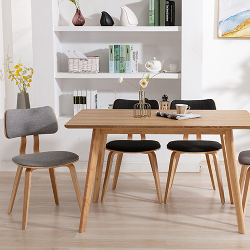 Chaise d'appoint contemporaine à la maison, chaise de salle à manger en bois rembourrée à dossier ouvert