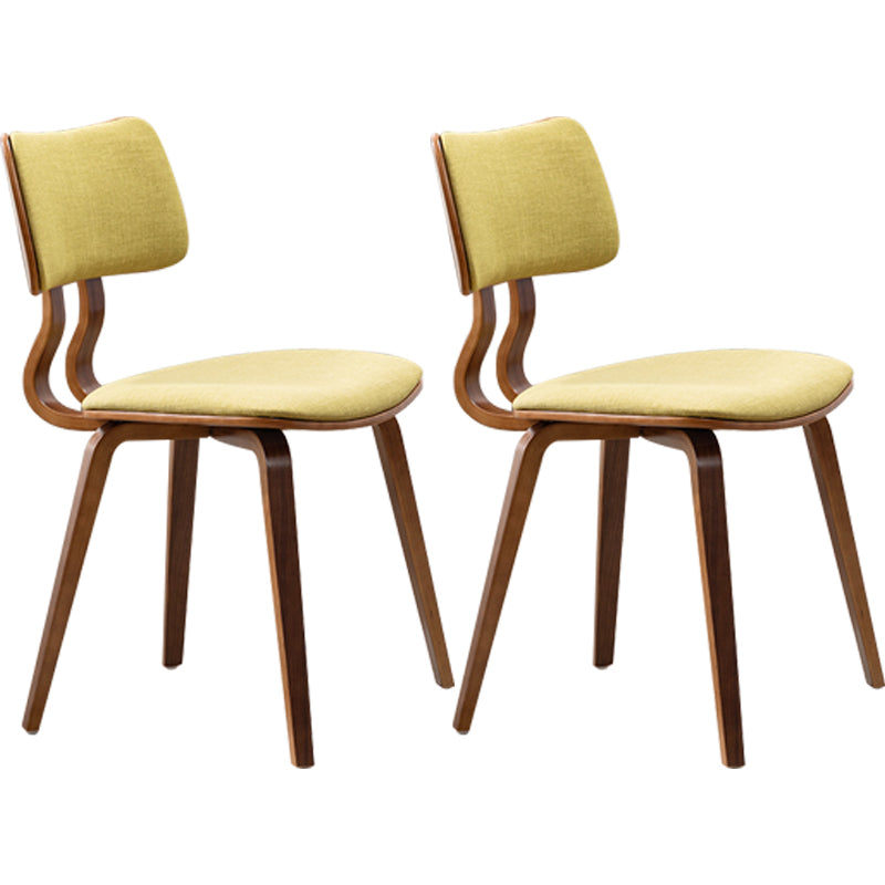 Chaise d'appoint contemporaine à la maison, chaise de salle à manger en bois rembourrée à dossier ouvert