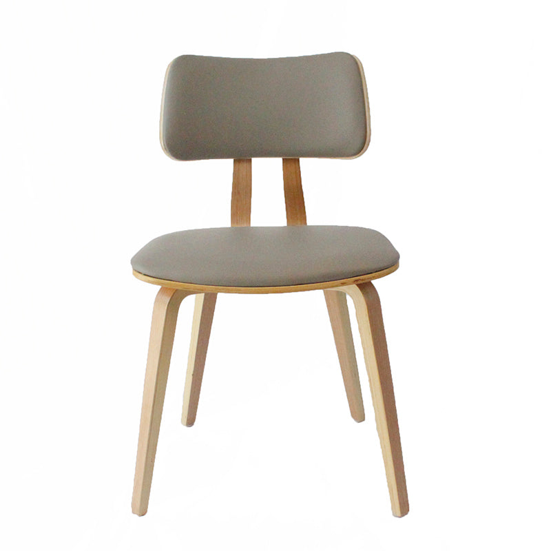 Chaise d'appoint contemporaine à la maison, chaise de salle à manger en bois rembourrée à dossier ouvert