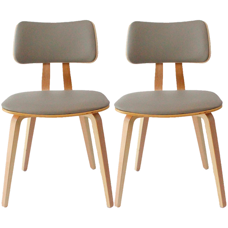 Chaise d'appoint contemporaine à la maison, chaise de salle à manger en bois rembourrée à dossier ouvert