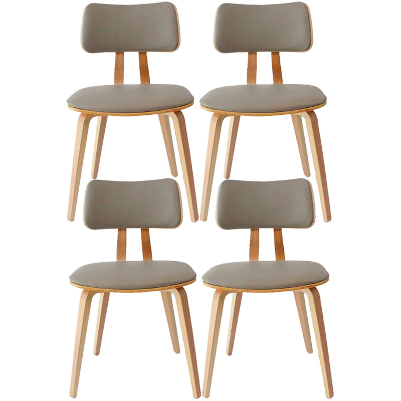 Chaise d'appoint contemporaine à la maison, chaise de salle à manger en bois rembourrée à dossier ouvert