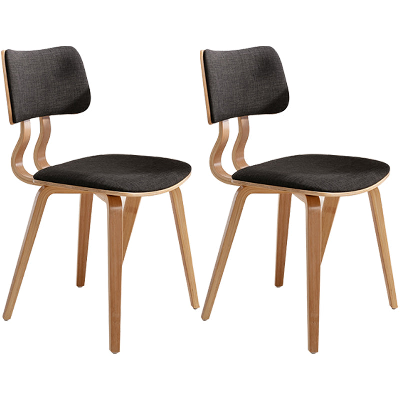 Chaise d'appoint contemporaine à la maison, chaise de salle à manger en bois rembourrée à dossier ouvert