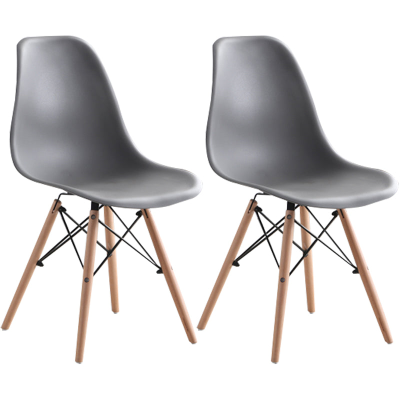 Sedia da sala da pranzo in plastica in stile moderno sedia posteriore solido per cucina