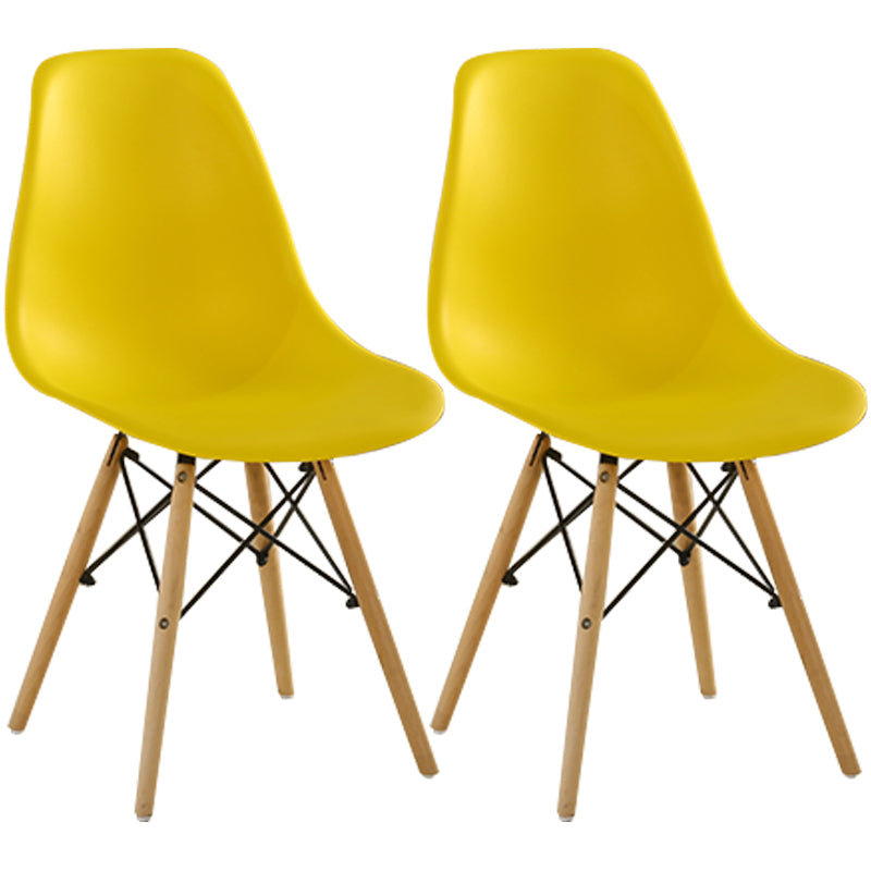 Sedia da sala da pranzo in plastica in stile moderno sedia posteriore solido per cucina