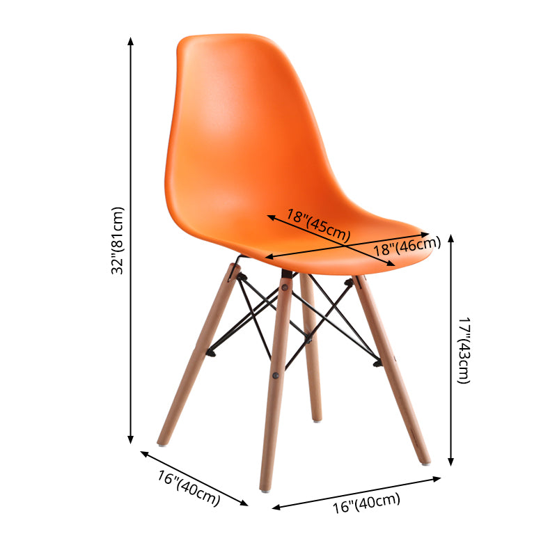 Sedia da sala da pranzo in plastica in stile moderno sedia posteriore solido per cucina