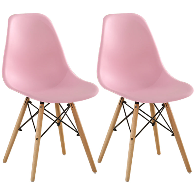 Sedia da sala da pranzo in plastica in stile moderno sedia posteriore solido per cucina