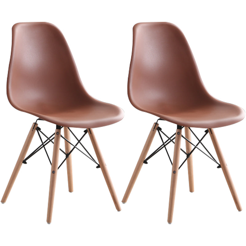 Sedia da sala da pranzo in plastica in stile moderno sedia posteriore solido per cucina