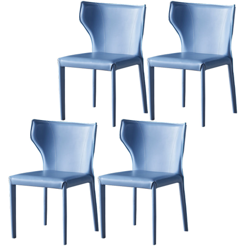 Chaise de salle à manger en cuir de cuisine, chaise d'appoint à oreilles de 32 pouces de hauteur avec 4 pieds en métal