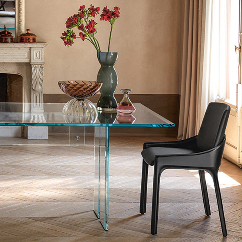 Chaise de salle à manger moderne en métal, chaise d'appoint Parsons de 20 pouces de large pour la cuisine