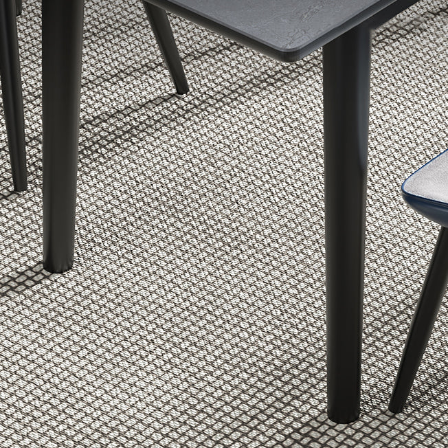 Modern Collapsible Sintered Stone Dining Room Table with 4 Metal Legs for Kitchen Dining Set