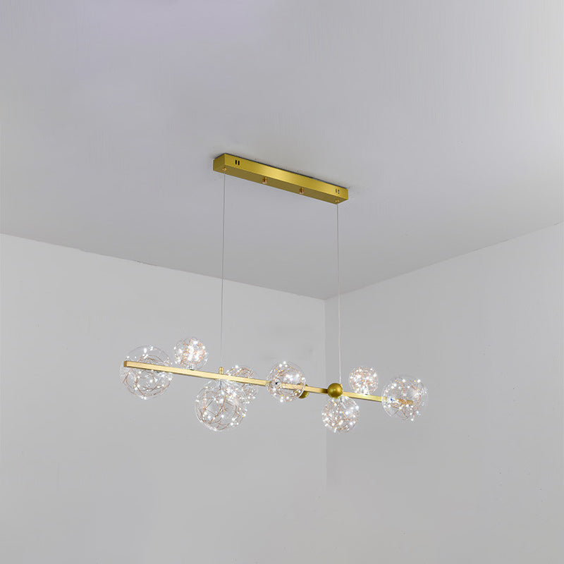 8 Light Globe Chandelier Lighting Modern Island Lighting Metal Island Light Fixture