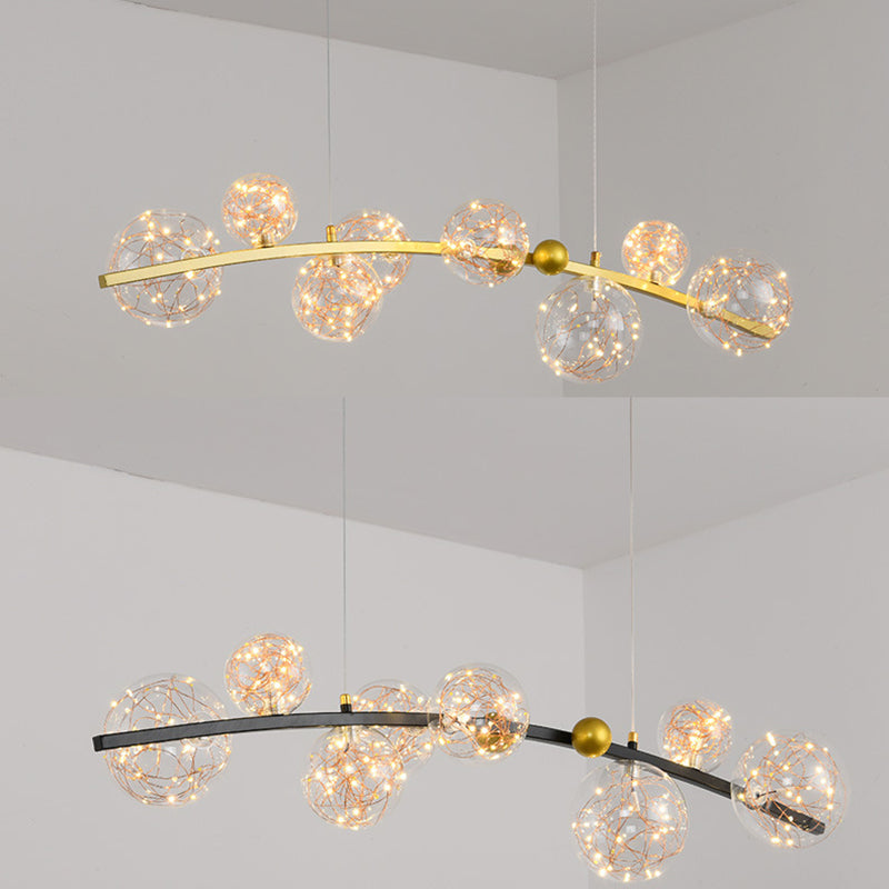 8 Light Globe Chandelier Lighting Modern Island Lighting Metal Island Light Fixture