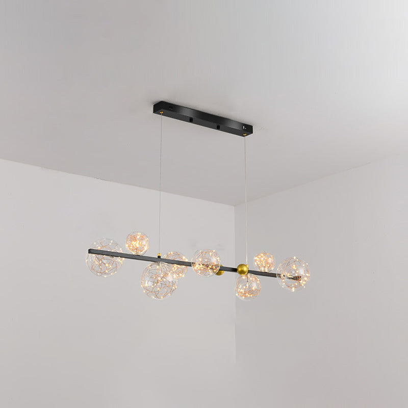 8 Light Globe Chandelier Lighting Modern Island Lighting Metal Island Light Fixture