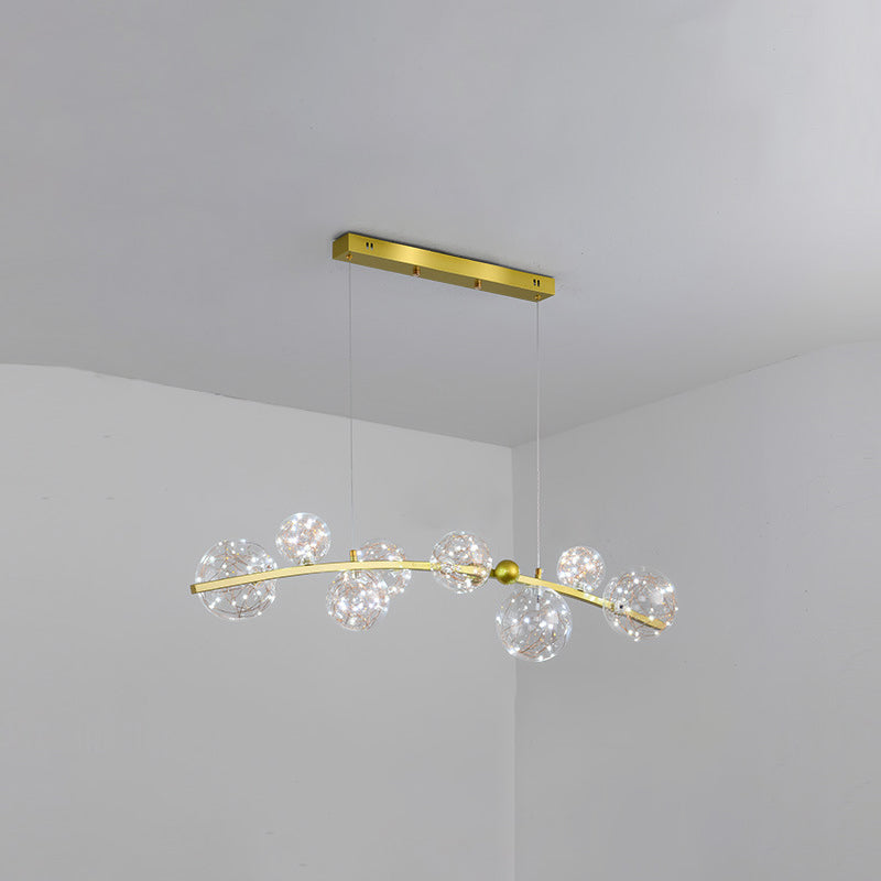 8 Light Globe Chandelier Lighting Modern Island Lighting Metal Island Light Fixture