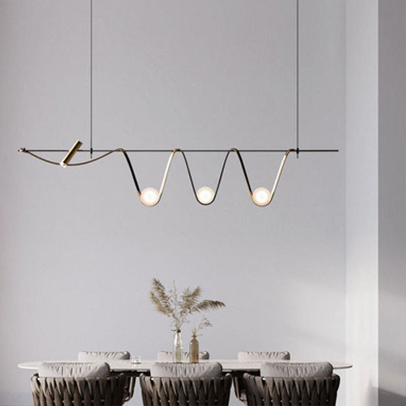 Modern Chandelier Globe Cylinder Island Lights 4 Light Metal Island Lighting