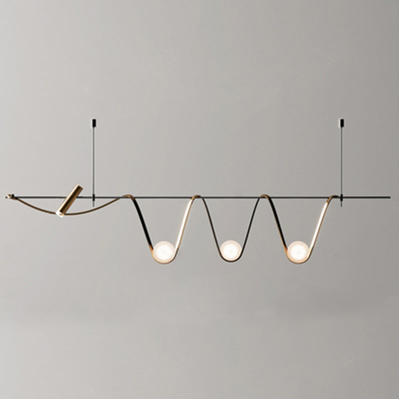 Luci moderne del cilindro del cilindro in globo del lampadario 4 illuminazione in metallo