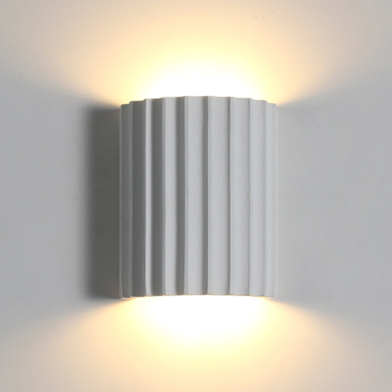 Moderne nordische Makkaronwand-Lampenharzzylindrisch 2-Licht-Wandleuchte für Innenräume