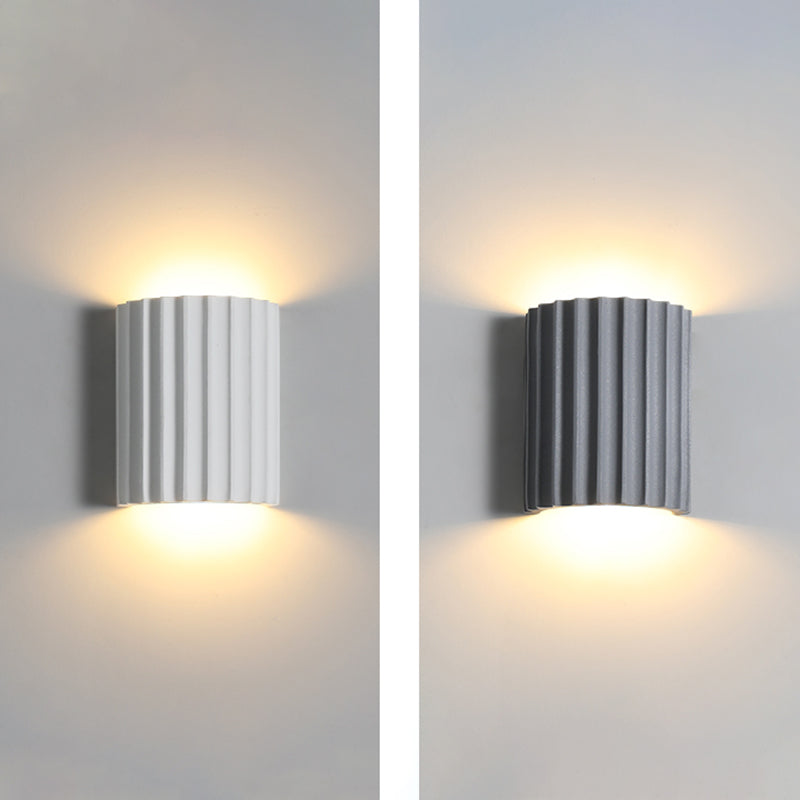 Moderne nordische Makkaronwand-Lampenharzzylindrisch 2-Licht-Wandleuchte für Innenräume