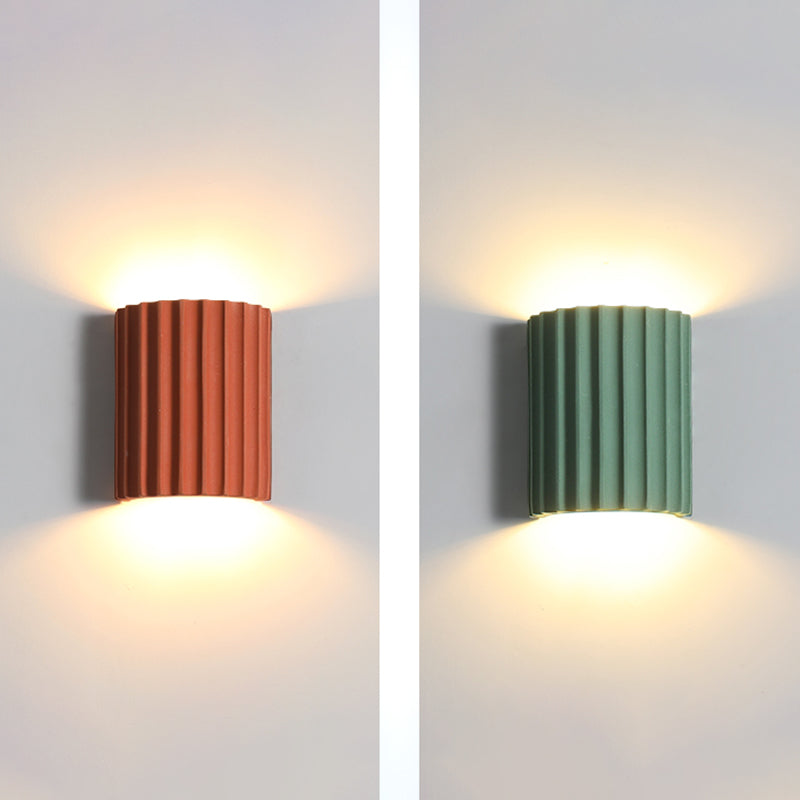 Moderne nordische Makkaronwand-Lampenharzzylindrisch 2-Licht-Wandleuchte für Innenräume