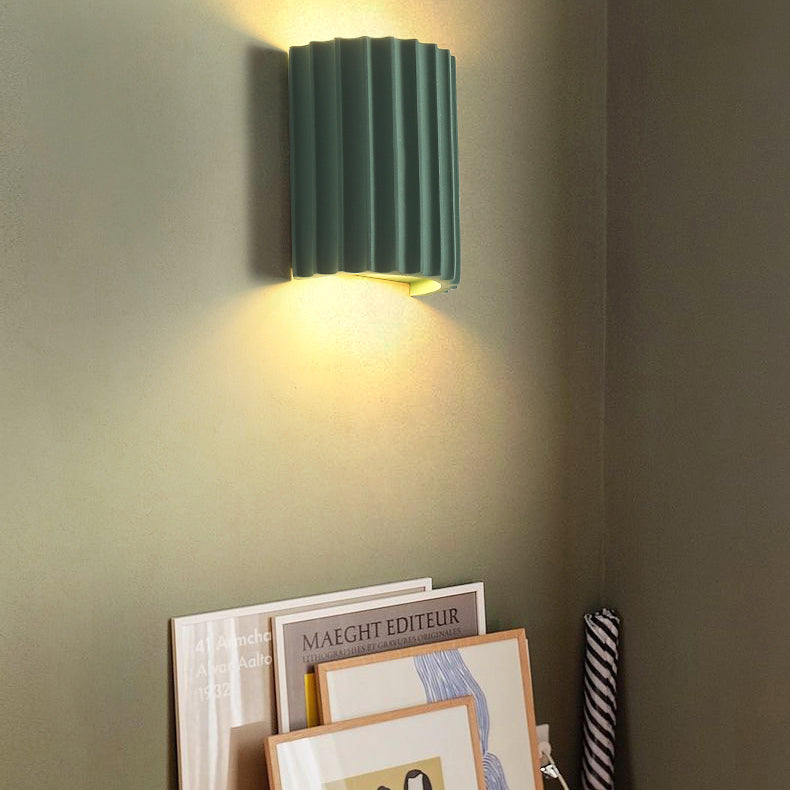 Moderne nordische Makkaronwand-Lampenharzzylindrisch 2-Licht-Wandleuchte für Innenräume