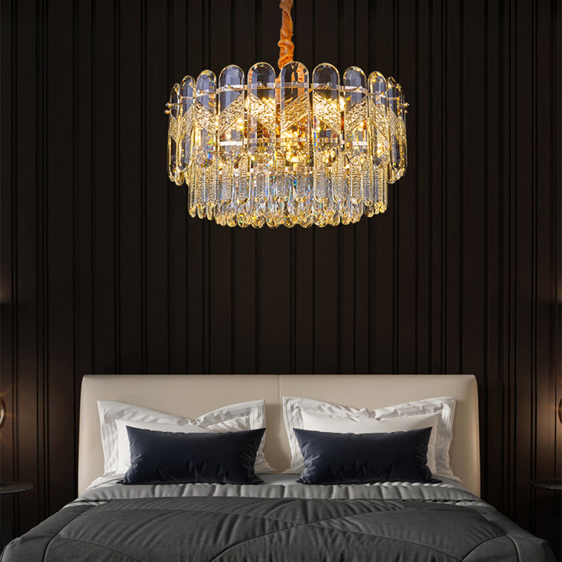 Large Modern Circular Chandelier Crystal Chandelier Lighting Fixtures for Living Room