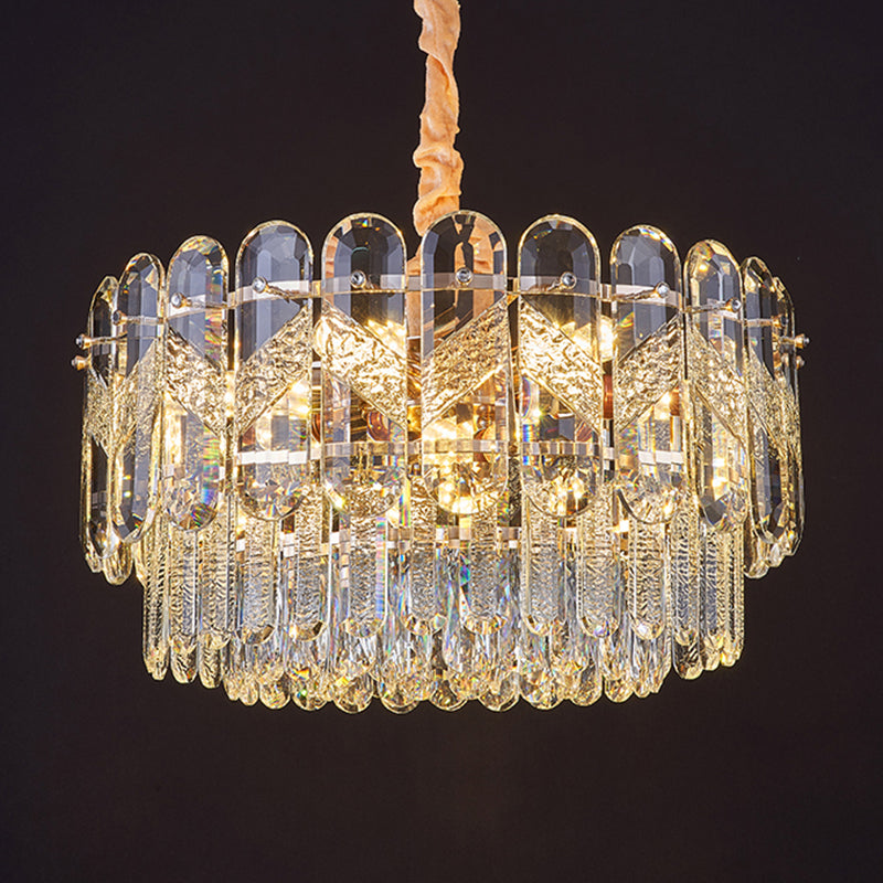 Large Modern Circular Chandelier Crystal Chandelier Lighting Fixtures for Living Room