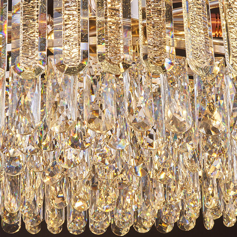 Large Modern Circular Chandelier Crystal Chandelier Lighting Fixtures for Living Room