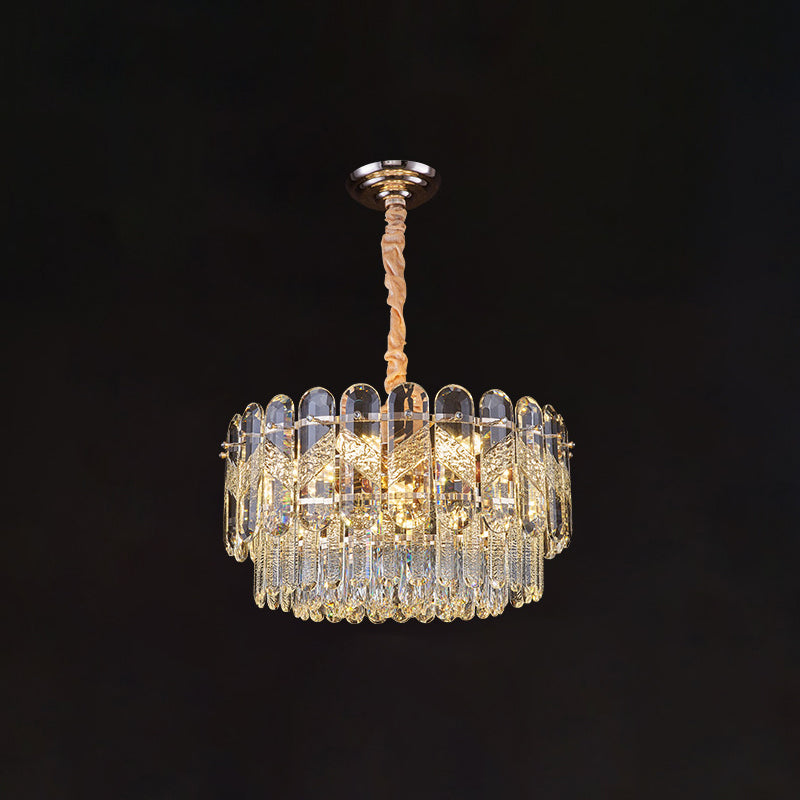 Large Modern Circular Chandelier Crystal Chandelier Lighting Fixtures for Living Room