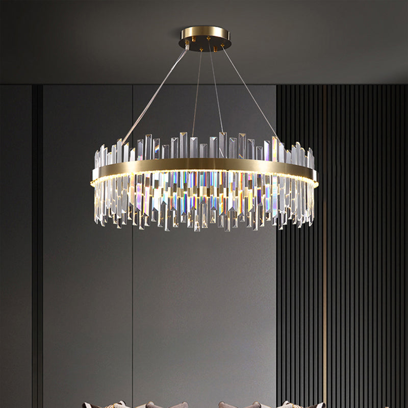 Lampadario geometrico a sospensione a sospensione lampadari di cristallo moderni per sala da pranzo