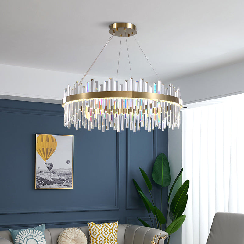 Lampadario geometrico a sospensione a sospensione lampadari di cristallo moderni per sala da pranzo