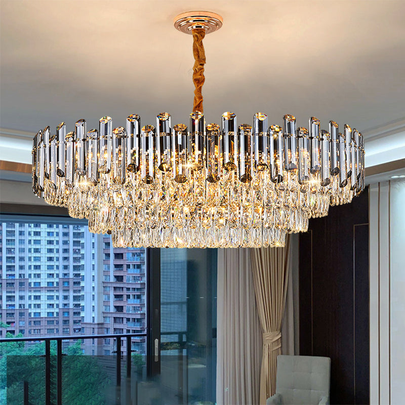 Modern Circular Chandelier Crystal Chandelier Lighting Fixtures For Dining Room