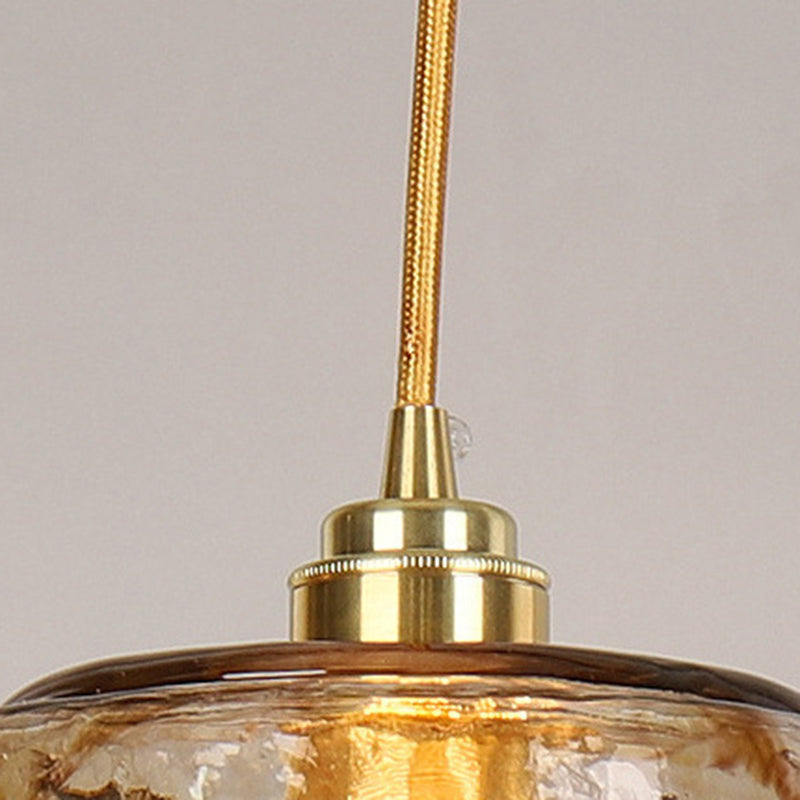 Moderne hanglampverlichting Geometrische hanglamp 3 Lichtglashanglicht in goud